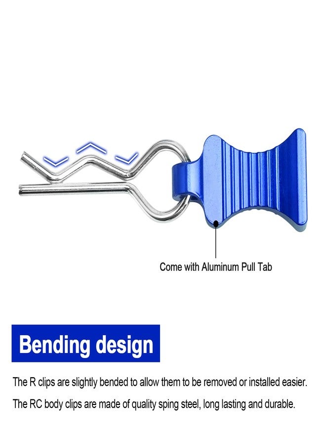 AllinRC RC Car Body Clips with Pull Tab for 1/10 1/12 Scale Traxxas Axial Redcat Losi Tamiya HPI HSP RC Truck Crawler Buggy On Road Touring Racing, Set of 4 (Navy Blue) - Image 3